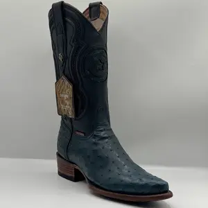 Men's Boots Avestruz Gasoline Snip Toe