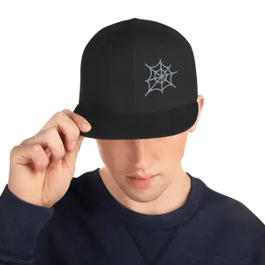Halloween Spider Web Snapback Hat - Structured 6-Panel High-Profile Cap