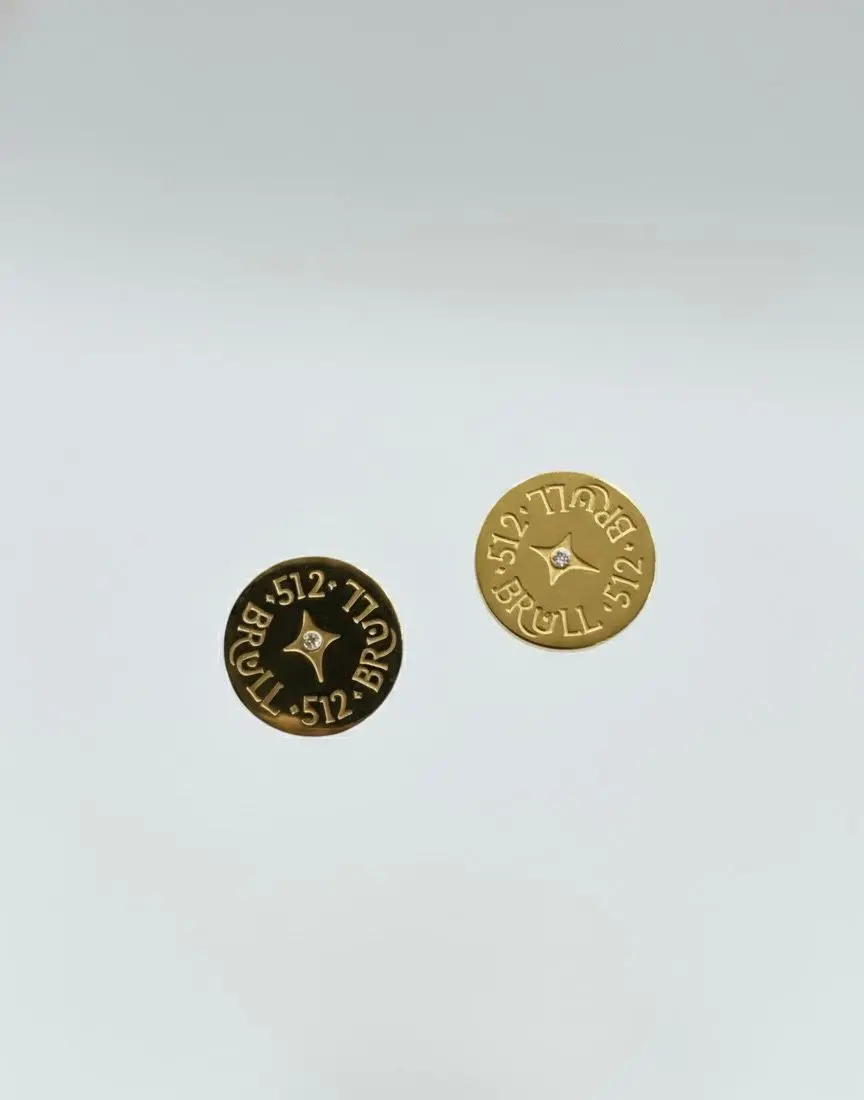 512 BRULL Signature Golden Journey Circle Earrings