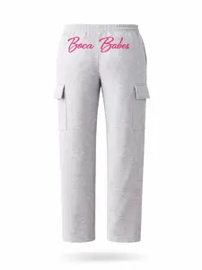 Boca Barbie Womens Cargo Straight Fit Sweatpants