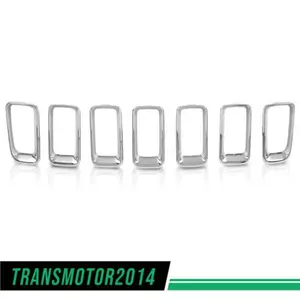 7PCS Fit For Jeep Compass 2011-2017 68109865AA Chrome Grille Trim Molding Insert
