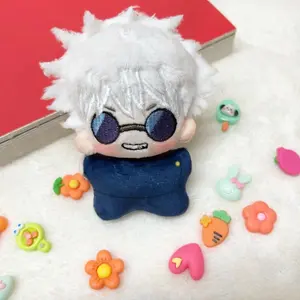 Kawaii JJK Anime Plushie Bag Charms, Sound‑Free