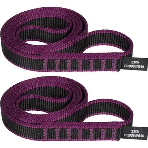 18mm Nylon Climbing Sling Runner 23KN CE2008/EN566 Certified - Webbing Straps for Outdoor Rock Climbing, Rappelling, Swing, Yoga Hammock etc