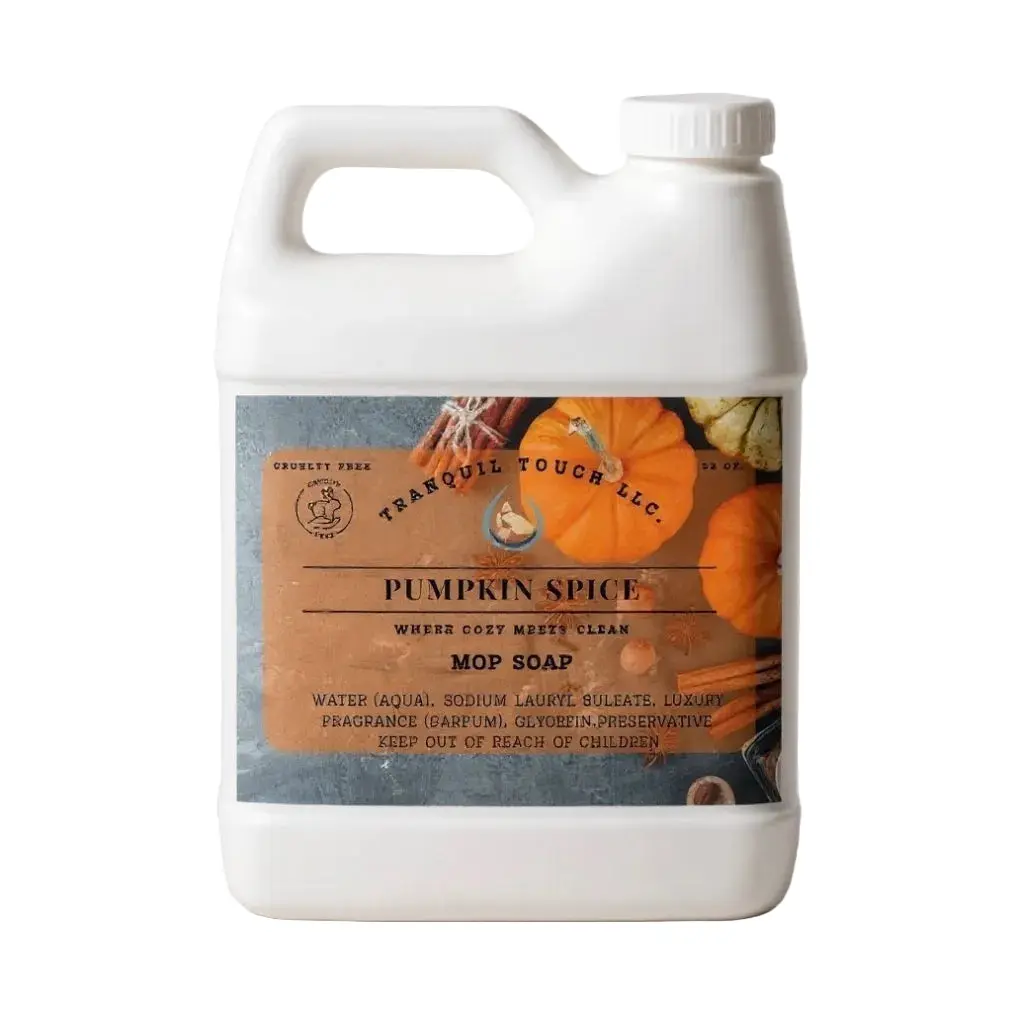 Pumpkin Spice Non-Toxic Non-Acid Floor Cleaner, Household Mop Soap, Streak-Free Cleaning Spray, Non Acid Cleaner