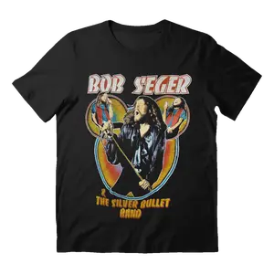 BOB SEGER & The Silver Bullet Band 1980s Concert T-shirt Men's Sweatshirt, Gift For Fan, Casual Cotton Fabric Menswear Top
