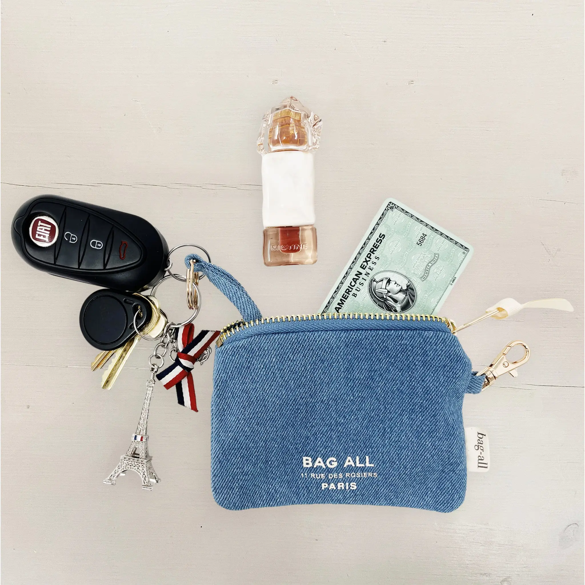 Mini Trinket Pouch – Denim