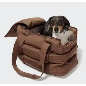 Quilted Puffer Pet Carrier – Cozy Travel Tote for Small Dogs