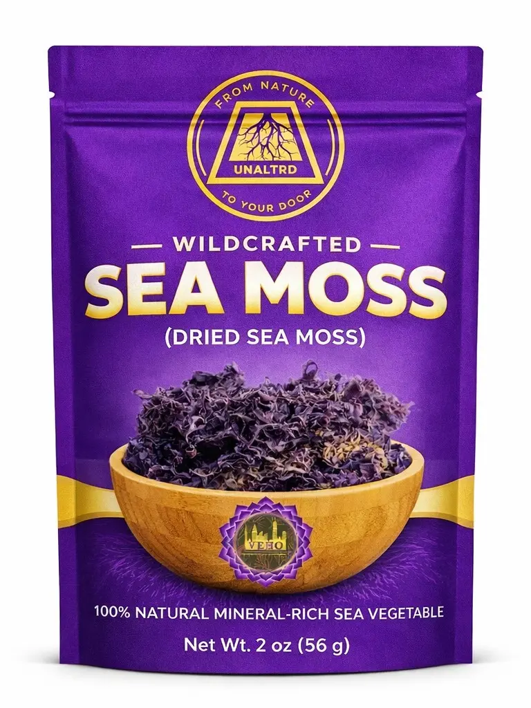 Wildcrafted Purple Sea Moss (Dried) – Natural Mineral-Rich Superfood