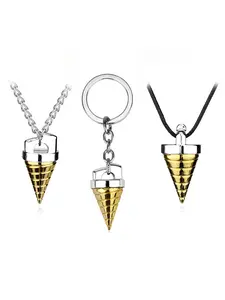 Anime Peripheral Tenno Series Tenno Shiki Lotus Eye Cone Necklace Pendant Car Bag Keychain Charm, Keychain For Bags, Casual Alloy Accessory