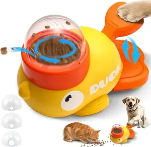 Duck Shape Non-Toxic Interactive Pet Puzzle Toy, Slow Feeder IQ Trainer for Cats & Small Dogs, Enrichment Exercise Companion Gift for Cat Lovers, Non-Toxic Interactive Toys