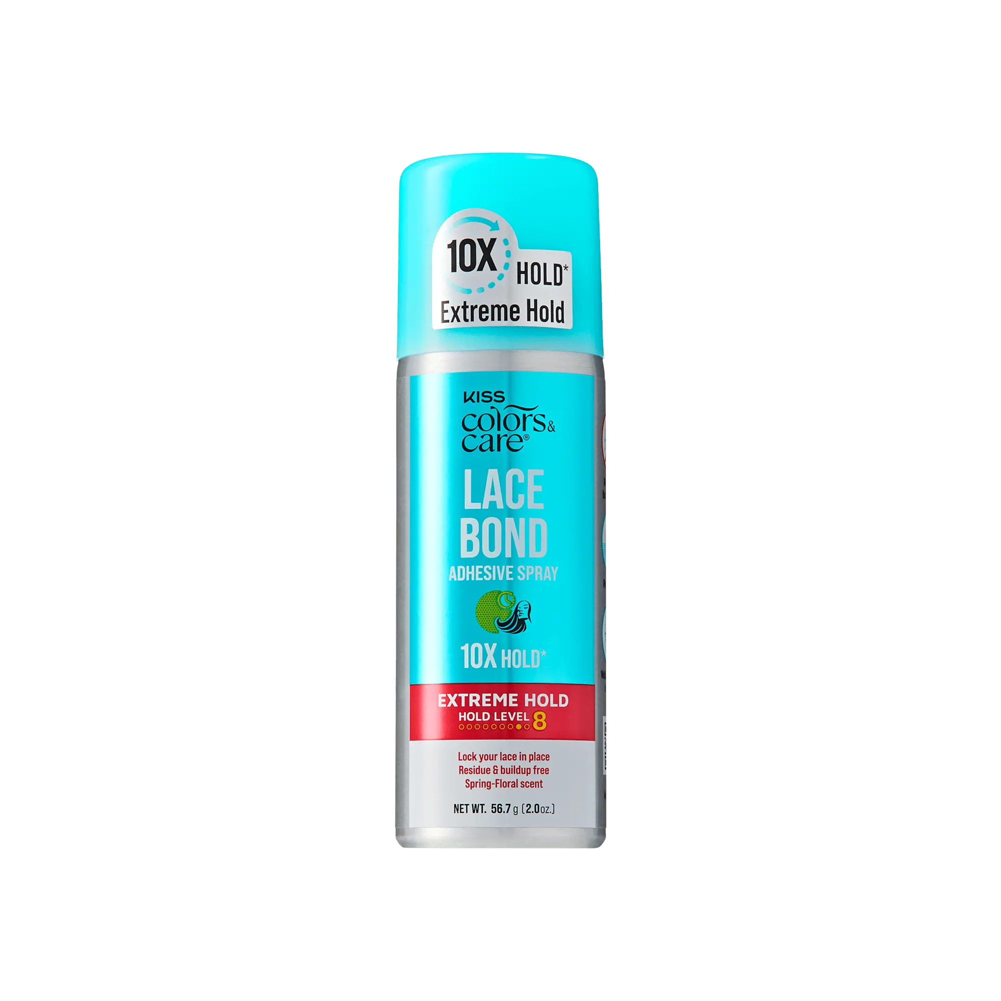 Kiss Colors & Care Lace Bond Spray | Extreme Hold, Wig Adhesive Spray, Wig Glue, Travel Size, 2 oz, Hair Care