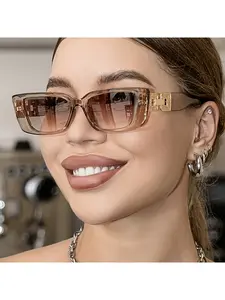 1 Pair Stylish with Decorative Tinted Lenses, Durable PC Polycarbonate Frame & Lightweight Plastic Frame for Casual,, Activities - Fashionable Accessory