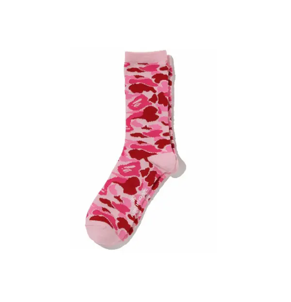 Bape Jacquard Socks 2026 ABC Pink Camo - M, L