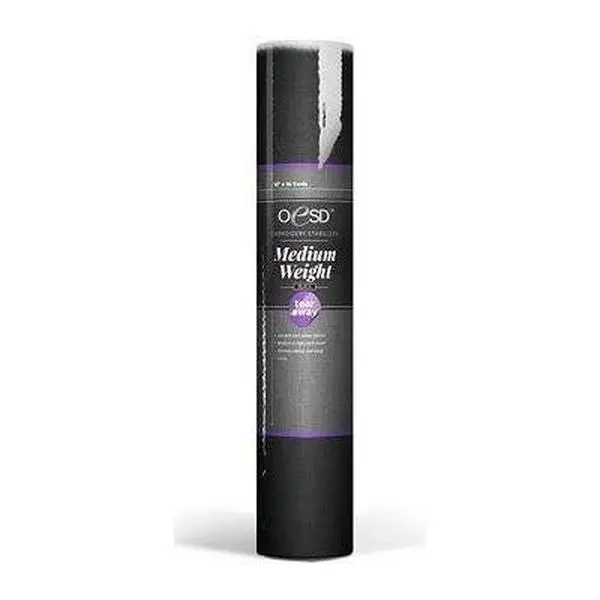 OESD Medium Weight Black Tear-Away Embroidery Stabilizer Fabric, Stitching Aid, 15" Wide Roll (15"x10yd), Quilting Supplies, Convenient Coverage, Clean Tears, Better Stitch Control, for Embroidery & Everyday Sewing
