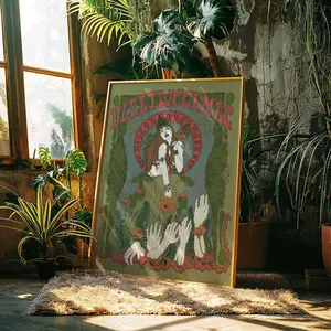 Fleetwood Mac Poster: Vintage Psychedelic Concert Art