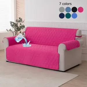 Waterproof & Stain-resistant Sofa Cover, 1 Count Stretchable Breathable Sofa Slipcover with Elastic Strap, Sofa Protector for Home Living Room