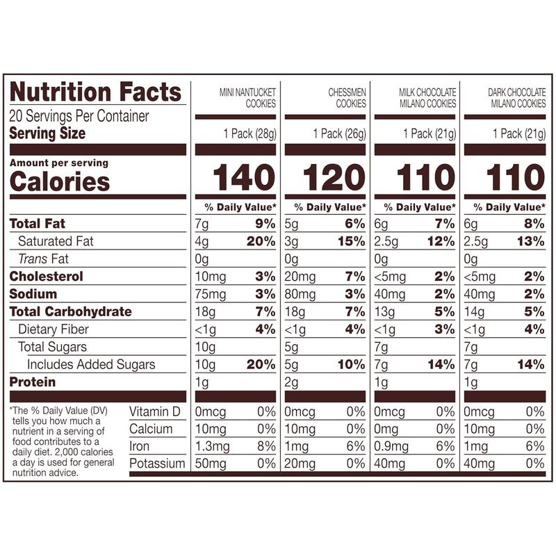 Pepperidge Farm Cookies Variety Pack, Snack Packs, 20 Pk