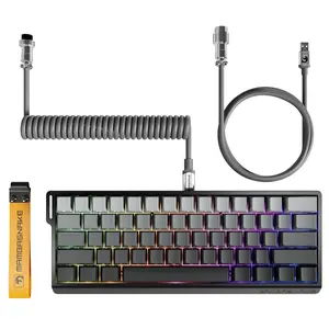 Wireless Gaming Keyboard, 0.01mm RT Accuracy 8000Hz Wired RGB Keyboard with Magnetic Switch, Adjustable Actuation Keyboard for PC/MAC