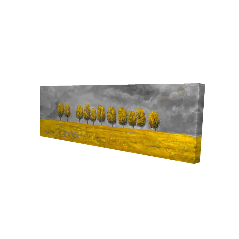 Begin Home Decor 2080-1648-LA69 16 x 48 in. Contemporary Canvas - Trees in A Field for Home Decor