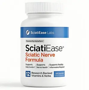 Capsules for Sciatica Relief, Nerve Health & Leg Discomfort Sciatic Nerve Support Supplement – Extra Strength Formula with B Vitamins, Turmeric & Herbal Extracts – 120 Capsules