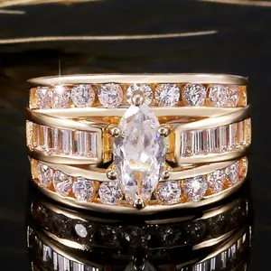 Shining Elegance  Decor Ring - Wedding/Engagement/Promise/Bride Eternity Ring - Anniversary/Valentine's/Christmas Gift with Unique Design
