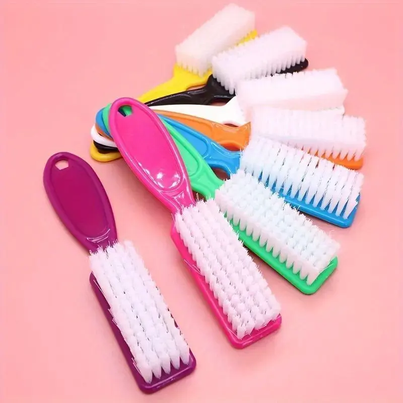 2Pcs Nail Brush for Cleaning Fingernails, Handle Grip Cleaning Brush for Nail and Toenail, Nail Dust Brush Manicure Pedicure Tools Scrubbing Brush Women Men Home Salon
