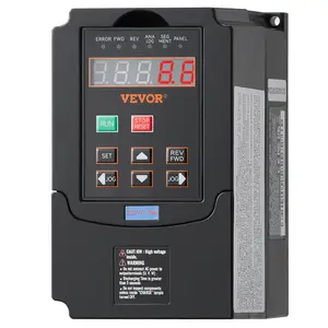 VEVOR VFD 1HP, 0.75KW, 3.5A, 1 or 3 Phase 220V Input to 3 Phase 220V Output Variable Frequency Drive, 40-60Hz Input, 0-400Hz Output VFD for Spindle Motor CNC Speed Control