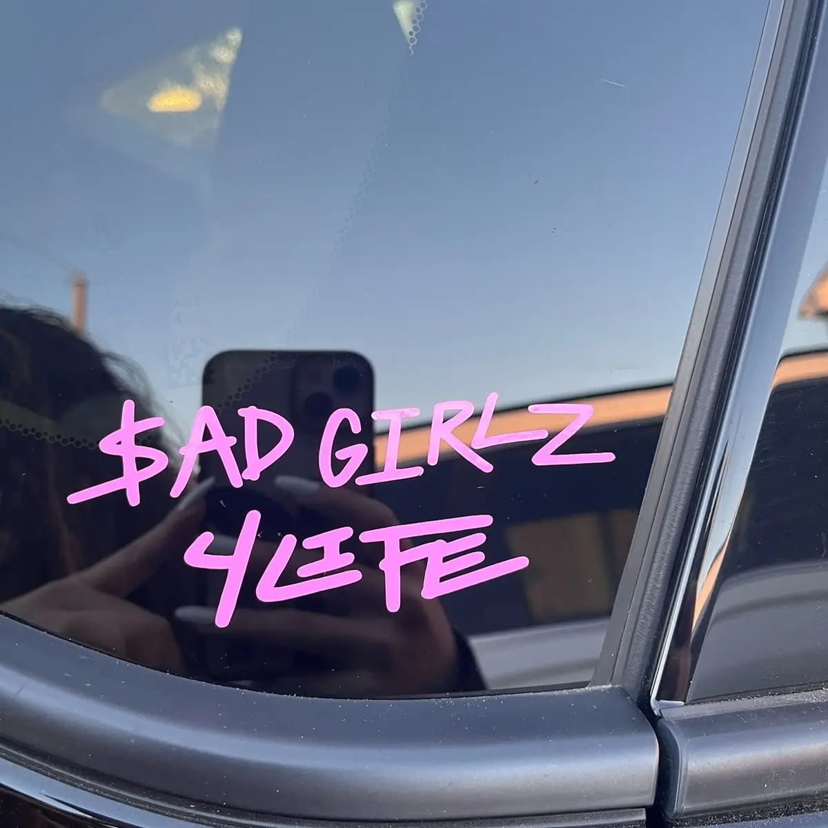 Pink Sad Girlz 4 life junior H decal