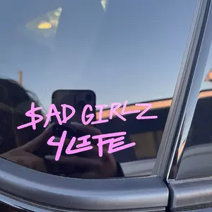 Pink Sad Girlz 4 life junior H decal