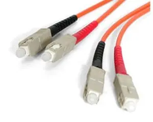 Startech FIBSCSC1 1m Multimode Duplex Fiber Optic SC-Connector Cable - Plug-and-Play Optical Cable for Electronics Devices, Audio & Video Tech Accessory, Plug-And-Play Optical Cables