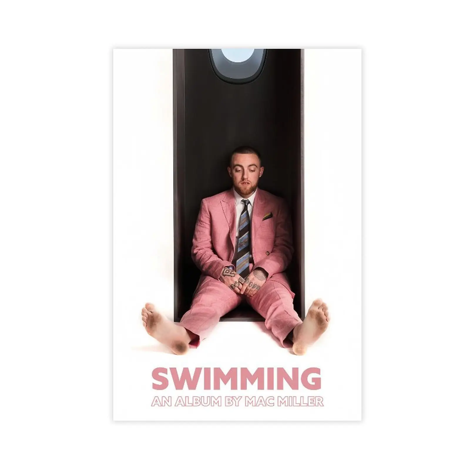 Mac Miller Swimming Album Canvas Poster, Vintage Music Wall Decor, Hip Hop Room Decor, Retro Album Cover Art, Bedroom Gift for Music Fan