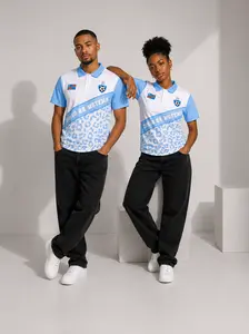Congo Na Motema Maison Motema Collection Unisex Polo Shirt Glacier