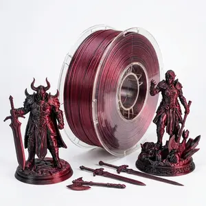 Silk Pla Filament 1.75mm Dual Color, 2-In-1 Co-Extrusion, 1kg Spool, 3D Printer Material, Precision +/- 0.03mm, 2.2 Lbs