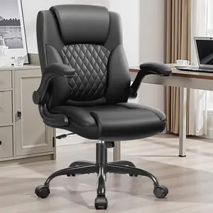 Leather Office Chair, Big and Tall Office Chair 400LBS Wide Seat Ergonomic Computer Desk Chair High Back Executive Leather Chair Adjustable Task Chair Lumbar Back with 8-Year Warranty, Black