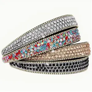 Retro Exquisite Hair Bands, 4pcs Rhinestone Headbands, Sparkling Fashion Headbands, Prom Hair Accessories, Women's Birthday Gift Headbands