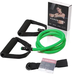 Resistance Bands with Handles – Exercise Bands Set with Door Anchor for Home Workout, Strength Training & Fitness (Guide Included)