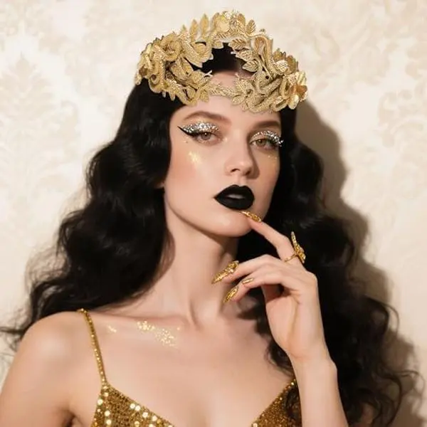 Women's Gold Medusa Snake Headpiece Crown, Medieval Fantasy Accessory for Halloween, Christmas Costumes