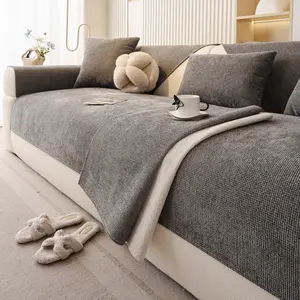 1 PC Waterproof Couch Cover, Soft Textured Sofa Cover, Sofa Slipcover, Non-Slip & Washable, Pet-Friendly Furniture Cover, Neutral Minimalist Living Room Decor, Universal Size Fits Single, Double, Sectional, and 3/4-Seater Sofas