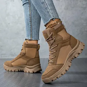 Men's and Women's Lightweight Desert Boots Work Shoes, Ankle Support Mountain Hiking Boots, Enhanced Grip Sole, Breathable Fabric