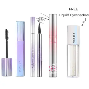 Create the perfect eye makeup look with mascara, liquid eyeliner, and lash primer. Waterproof and smudge-proof for all-day wear!