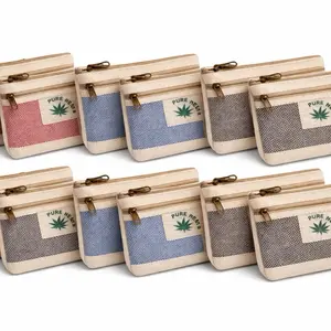 12 Pack Hemp Wallets Wholesale | Zipper Coin Pouch | Bulk Boho Wallets | Festival Resale Item