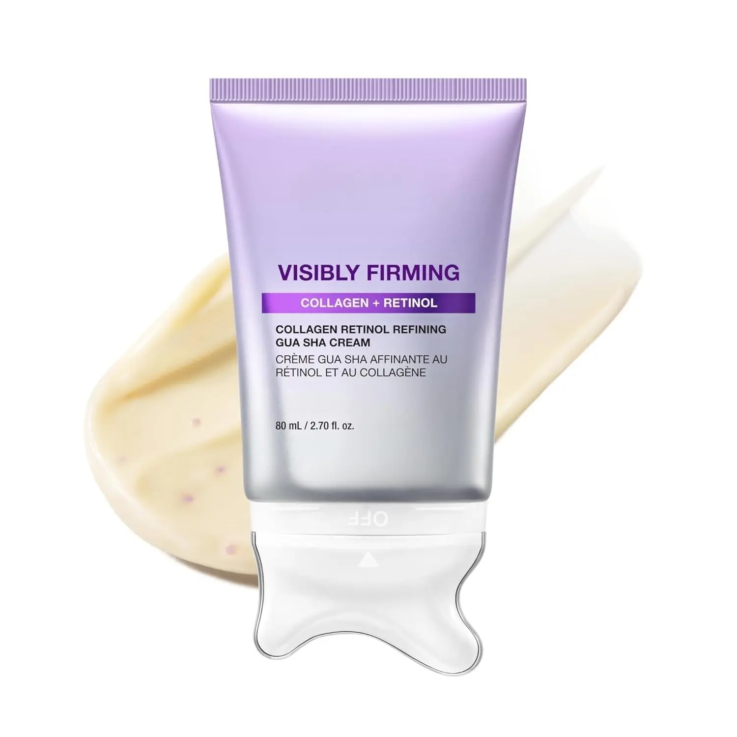 Visibly Firming Collagen Retinol Gua Sha Cream, Anti-Aging Sculpting Massage Cream for Jawline Neck Décolleté 80mL
