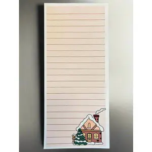 Snowy Cabin Magnetic Notepad