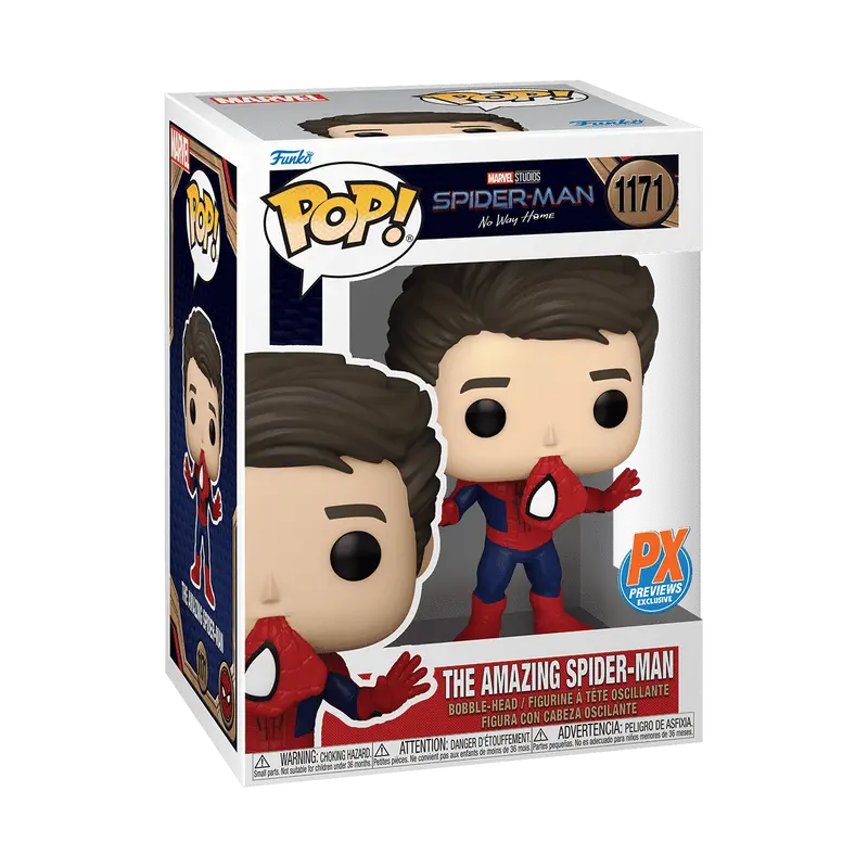Funko Pop! Spider-Man No Way Home - The Amazing Spider-Man Unmasked #1171 Exclusive (Sticker may vary) Collectible Pop Vinyl Figure