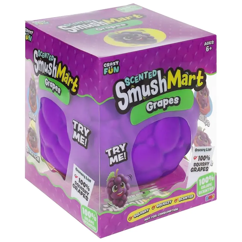 Jumbo Grape Slow-Rise Squishy Toy - Slow Rise Stress Ball, Soft Squishy Sensory Fidget Accessory for Ages 12+, Desk Toy, Party Favor for Stress & Anxiety Relief