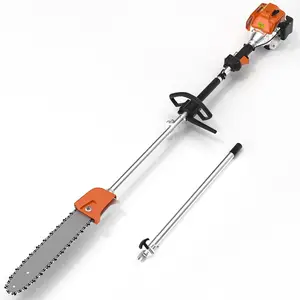 Pole Saw Gas Powered, 16 FT Reach 48CC 2-Stroke 11.5in Bar Cordless Extendable Long Trimmer Power Gasoline Chainsaw For Tree Trimming and Branch Cutting