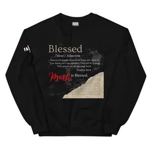 Declare Blessed Black Christmas Sweatshirt - Machine Washable, Customizable with Personal Touch, 50% Cotton 50% Polyester, Pre-Shrunk, Classic Fit, Air-Jet Spun Yarn