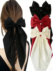 Women's Elegant Bowknot & Ribbon Design Hair Clips, Cute Trendy Hair Clips, Chic Gorgeous Hair Accessories for Hairstyle Decor, Hair Clip Set
