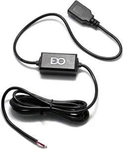 Hardwired Cable Car Charger Kit for 5V Female USB A Power Port for GPS  Radio Dash Cam DVR
