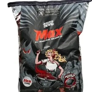 Jealous Devil Max XL Hardwood Briquettes – 28 lb Extra-Large Hardwood BBQ & Grill Charcoal for Enhanced Flavor, Consistent, Long-Lasting Use – Perfect for Camping & Outdoor Cooking